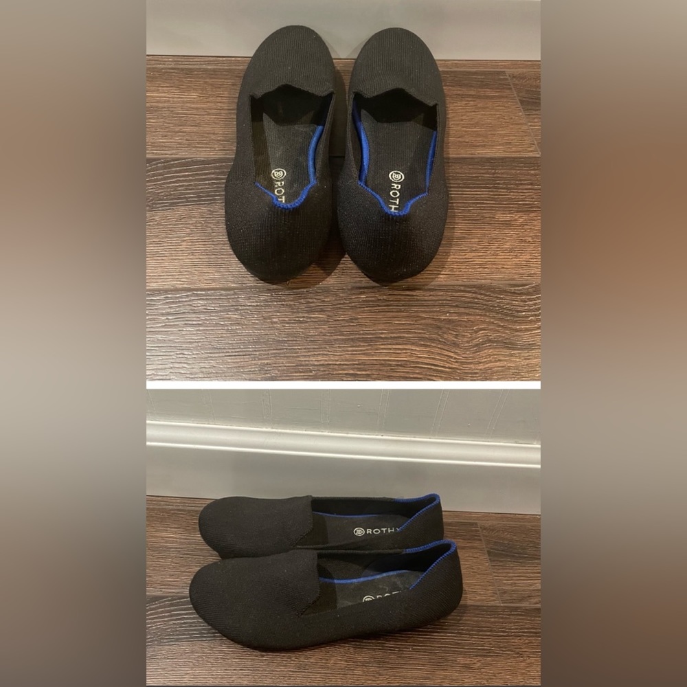 Rothy's The Flat Black Round Toe Flats Unisex Size K4